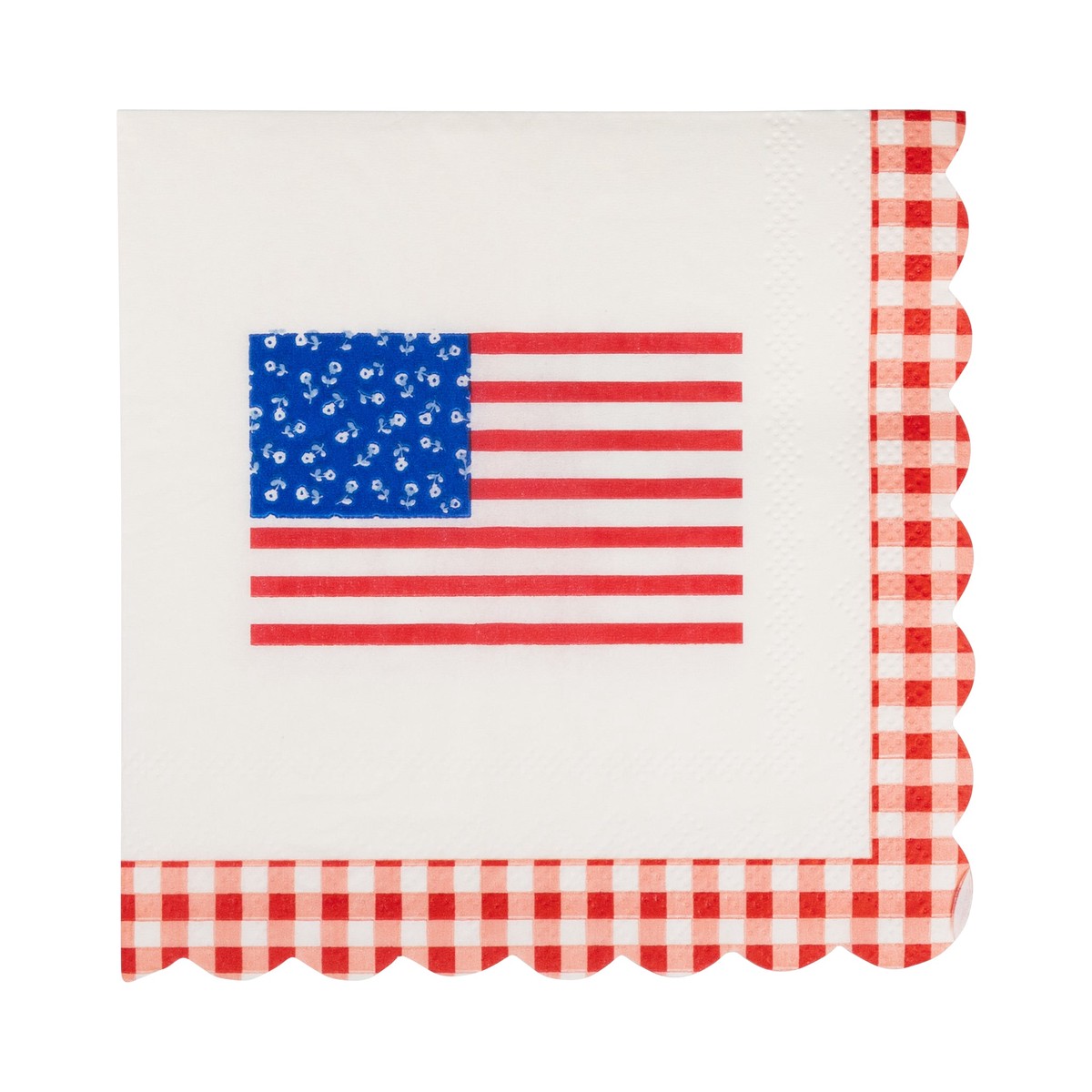 Gingham Flag Paper Napkin