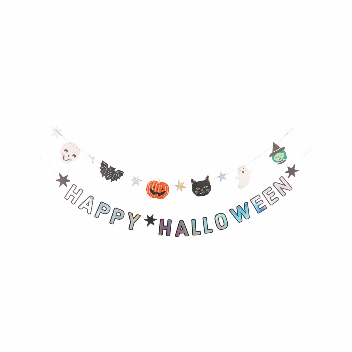 Happy Halloween Character Banner Set
