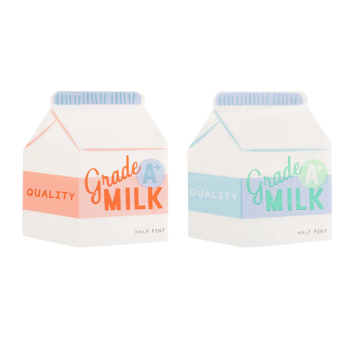 Milk Carton Cocktail Napkin Set