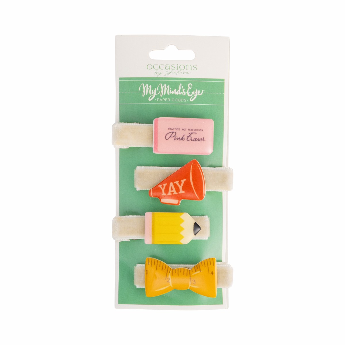 Occasions Back to School Resin Barrettes