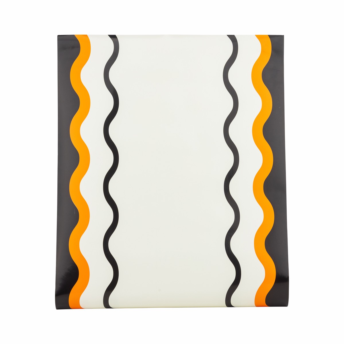 Orange and Black Ric Rac Paper Table Runner