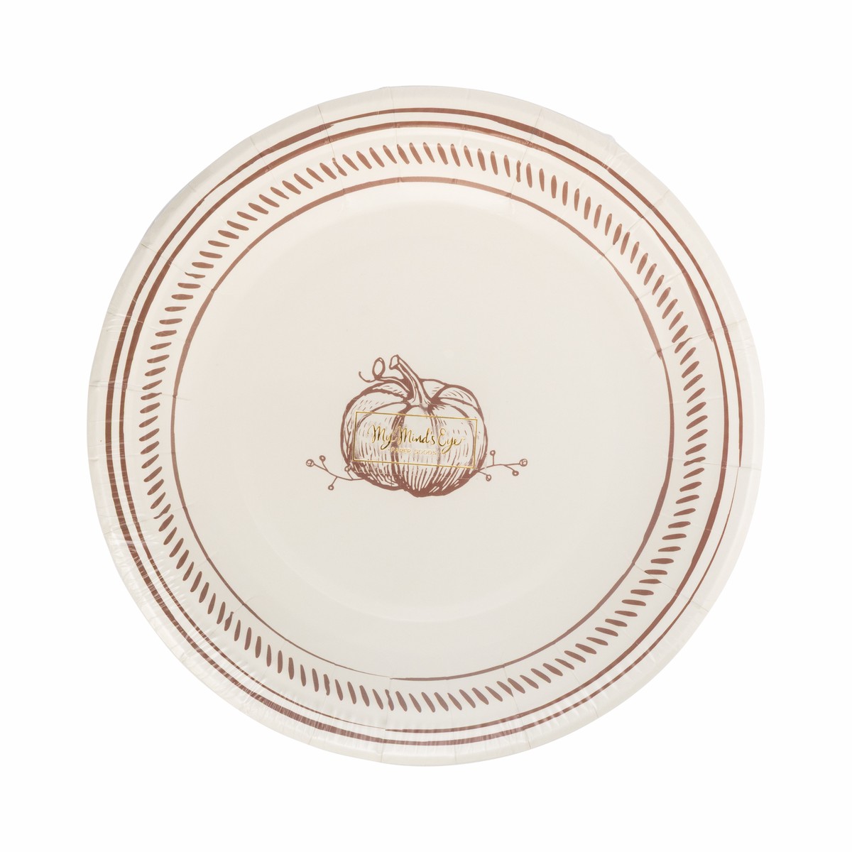 Pumpkin Line Art Paper Plates