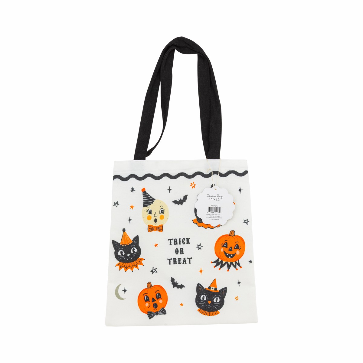 Vintage Halloween Characters Canvas Tote Bag