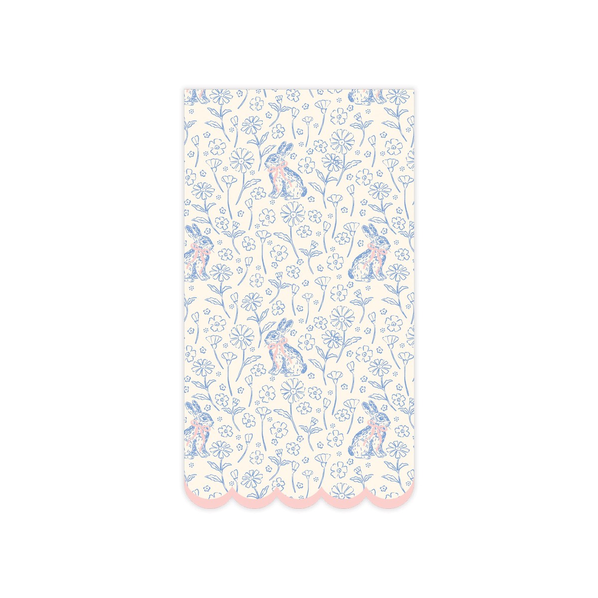 Bunny Pattern Scallop Guest Napkin (24ct)