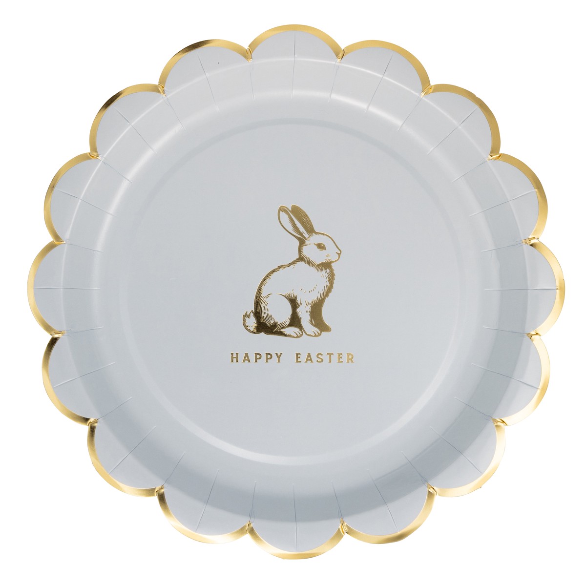 Happy Easter Round Scalloped Edge Plate (8ct)