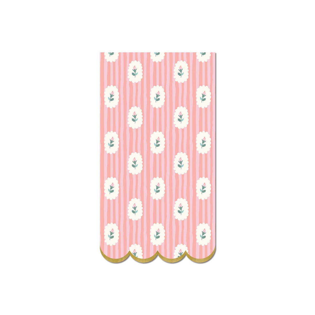 Striped Floral Dinner Napkin