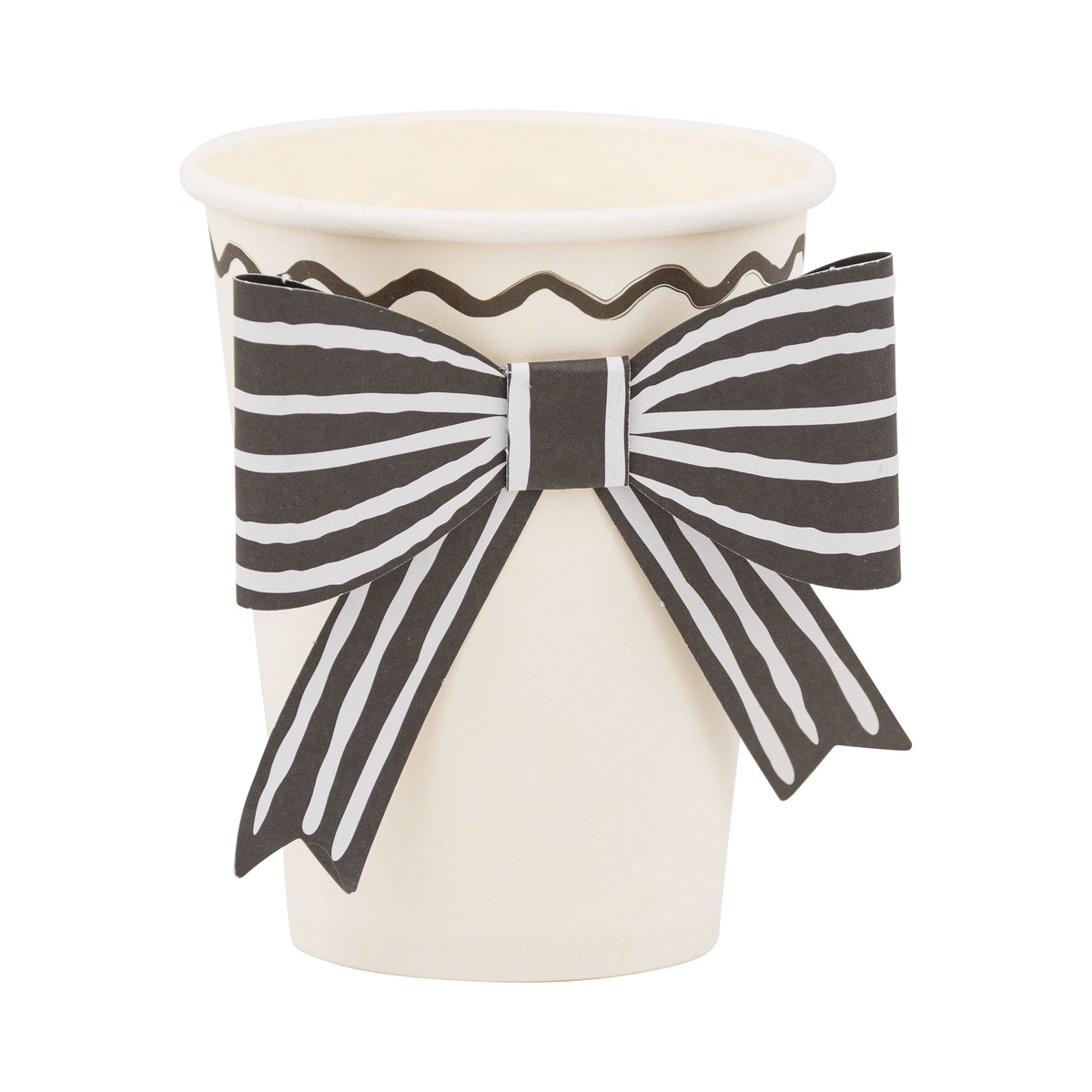 Black and White Bow Party Cup