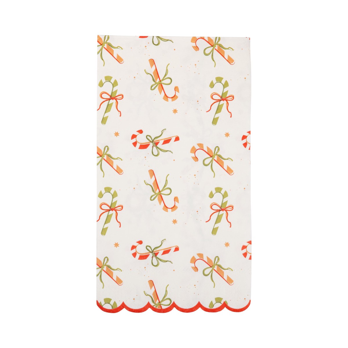 Candy Canes with Bows Guest Napkin