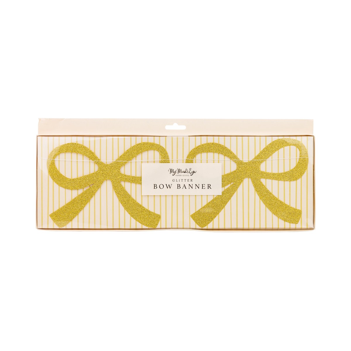 Chunky Champagne Glitter Bow Banner