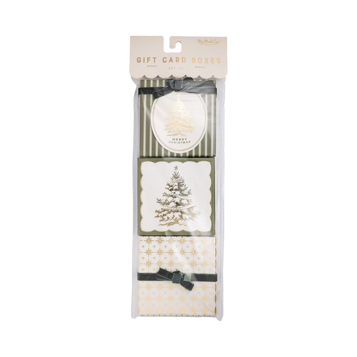 Gold Trees Gift Card Boxes