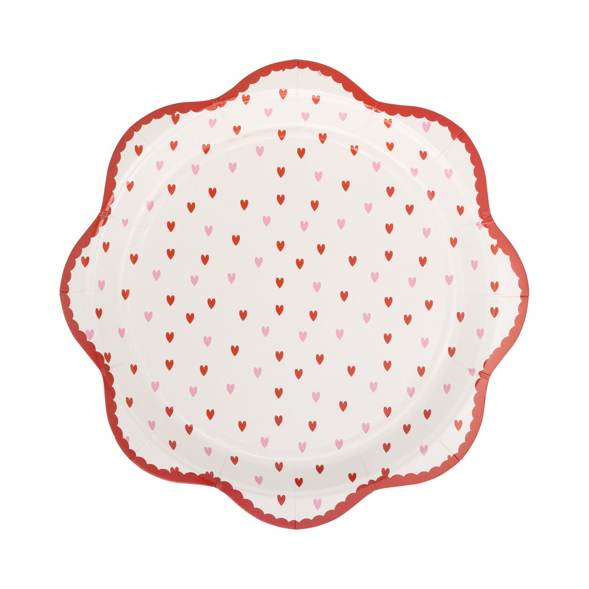Little Heart Pattern Paper Plate (8 ct)