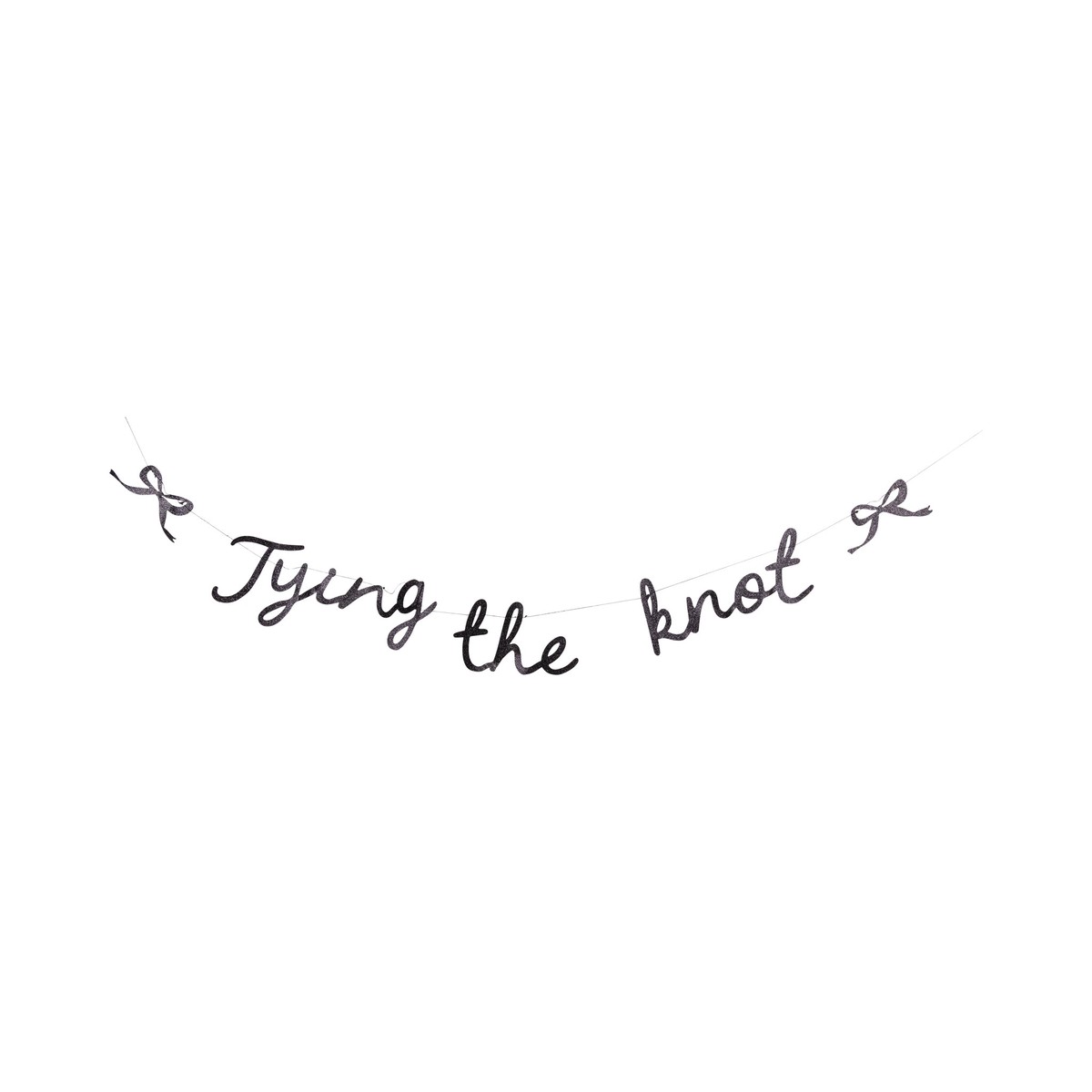 Tying the Knot Glitter Banner