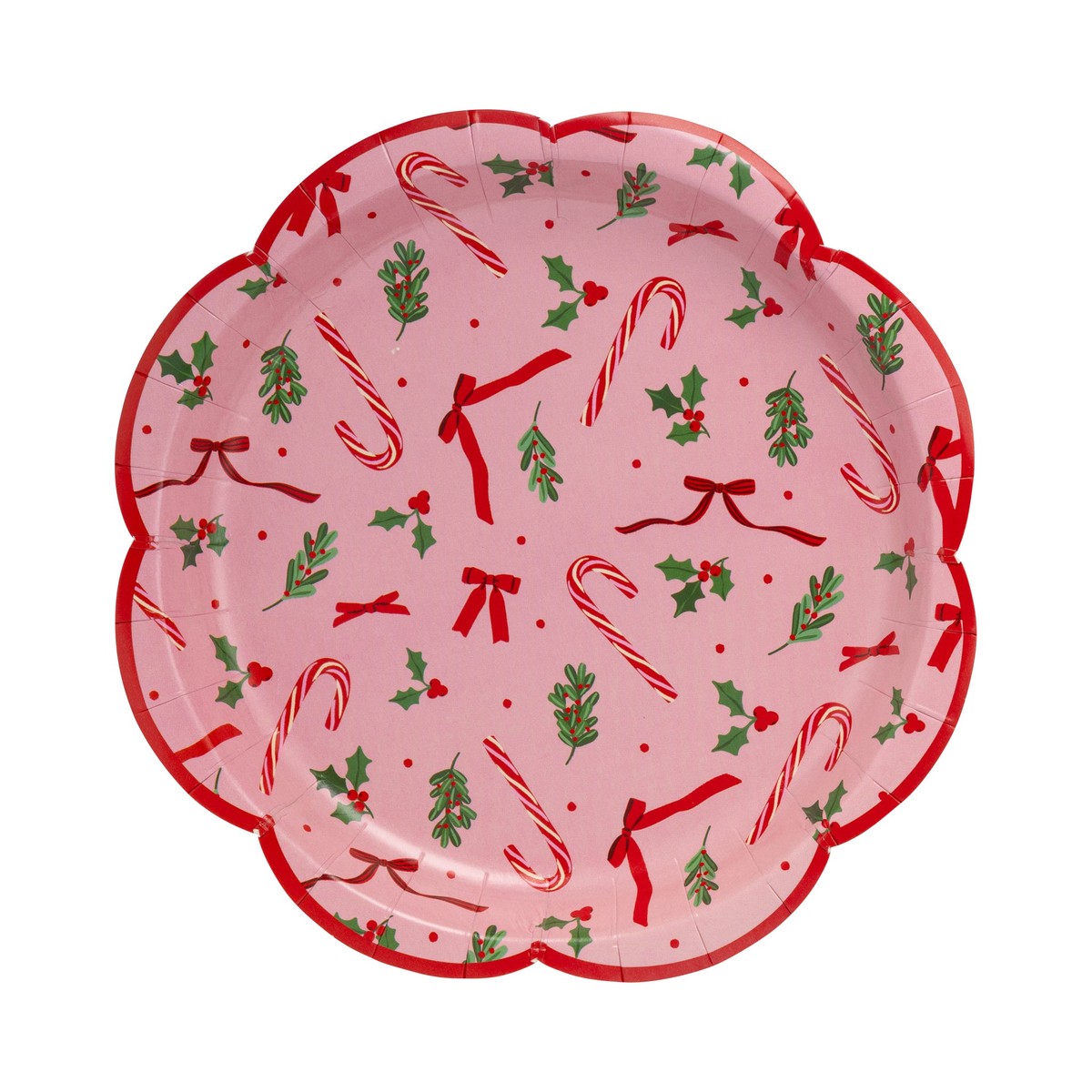 Candy Cane Patterned Plate