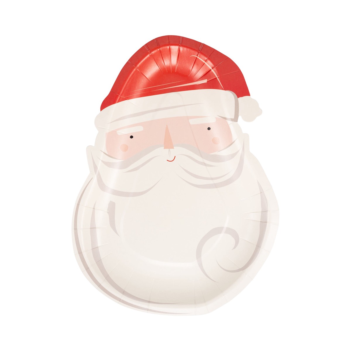 Santa Head Paper Plate