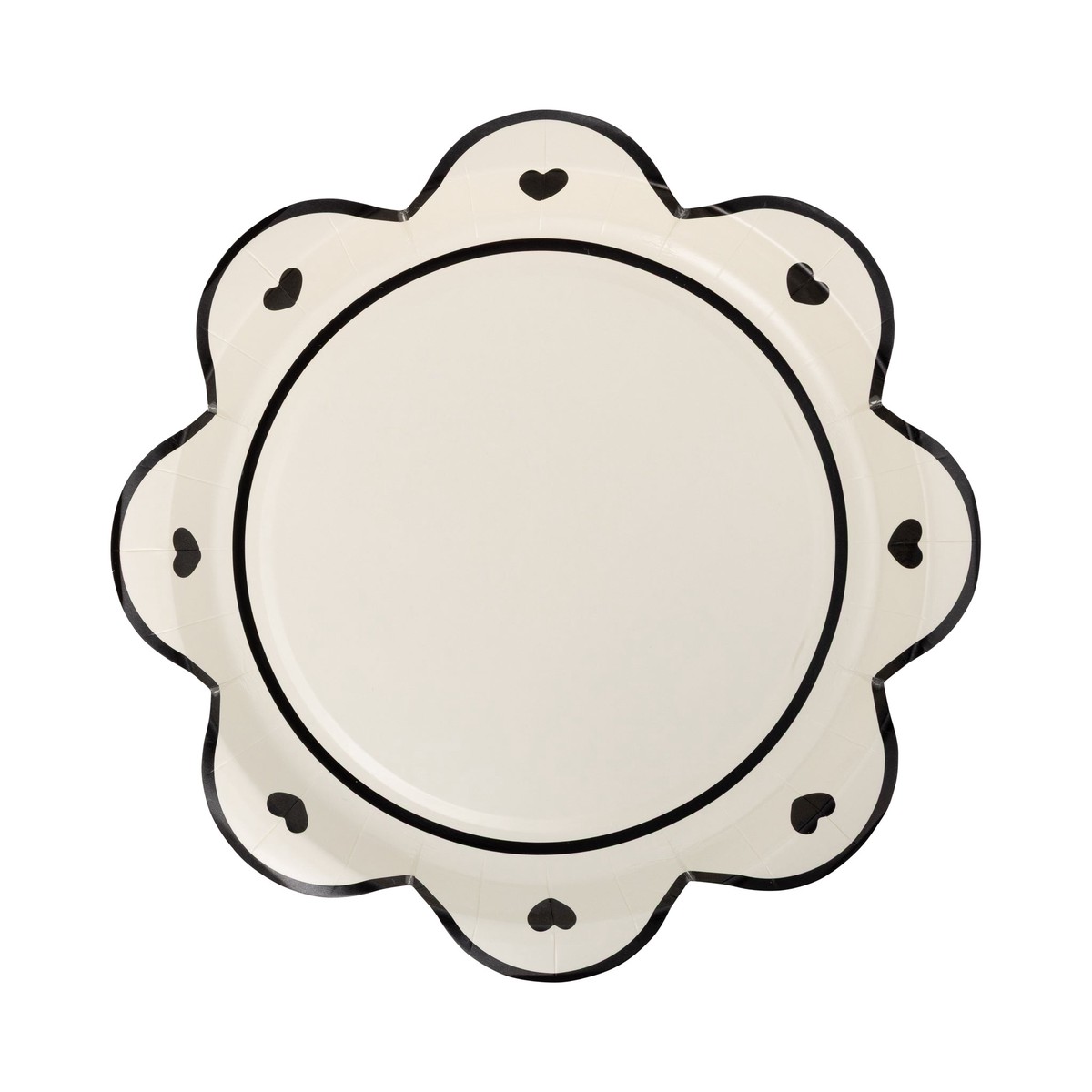 White Halloween Heart Plate