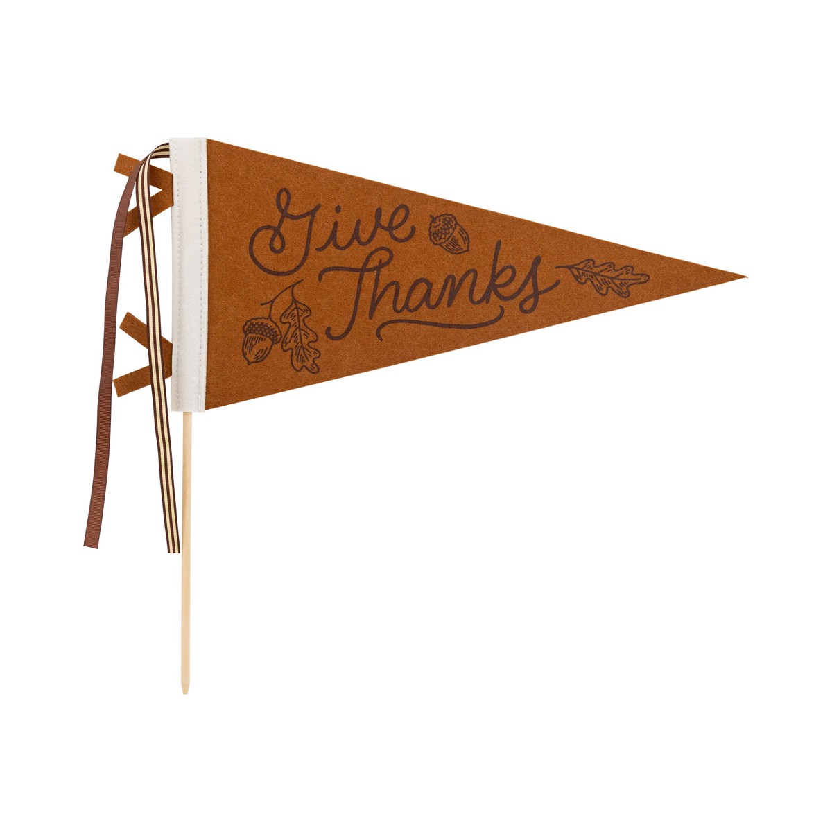 Acorns Give Thanks Felt Pennant