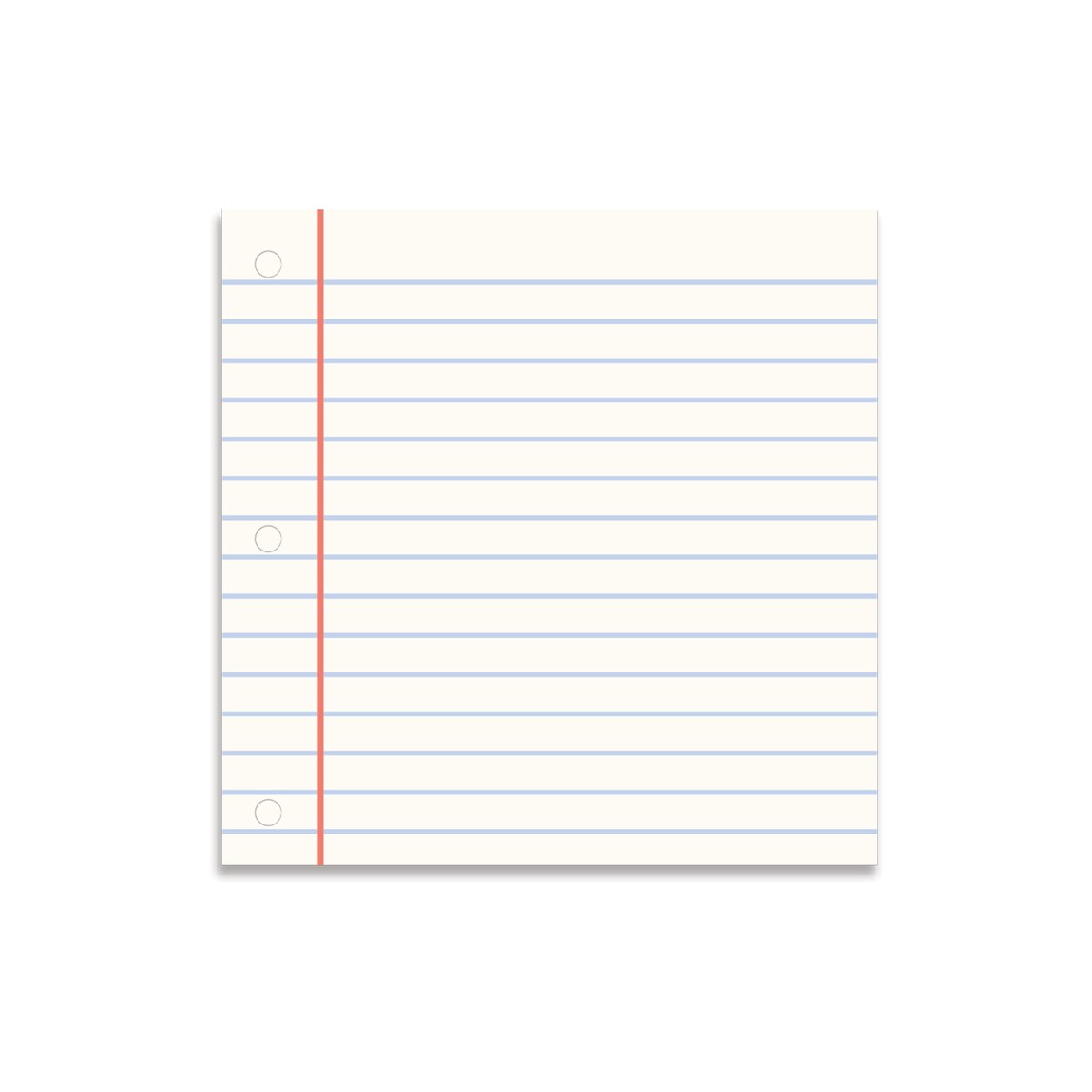 Notebook Paper Cocktail Napkin