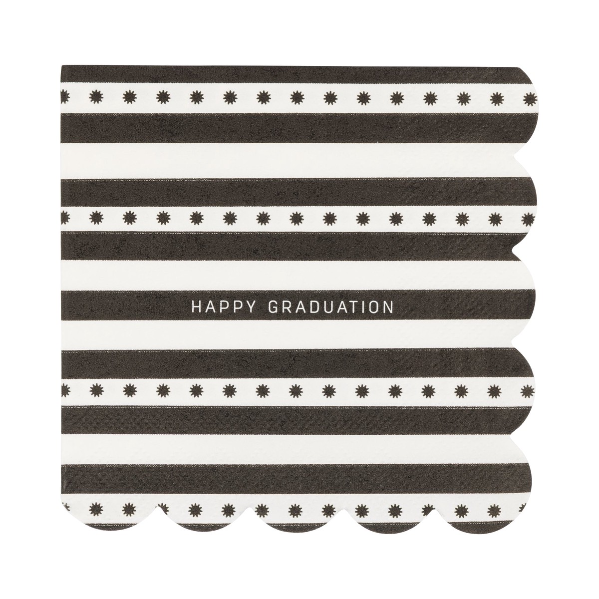 Stripe Scallop Cocktail Napkin