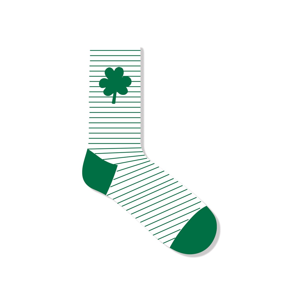 Striped Shamrock Socks - Child Small