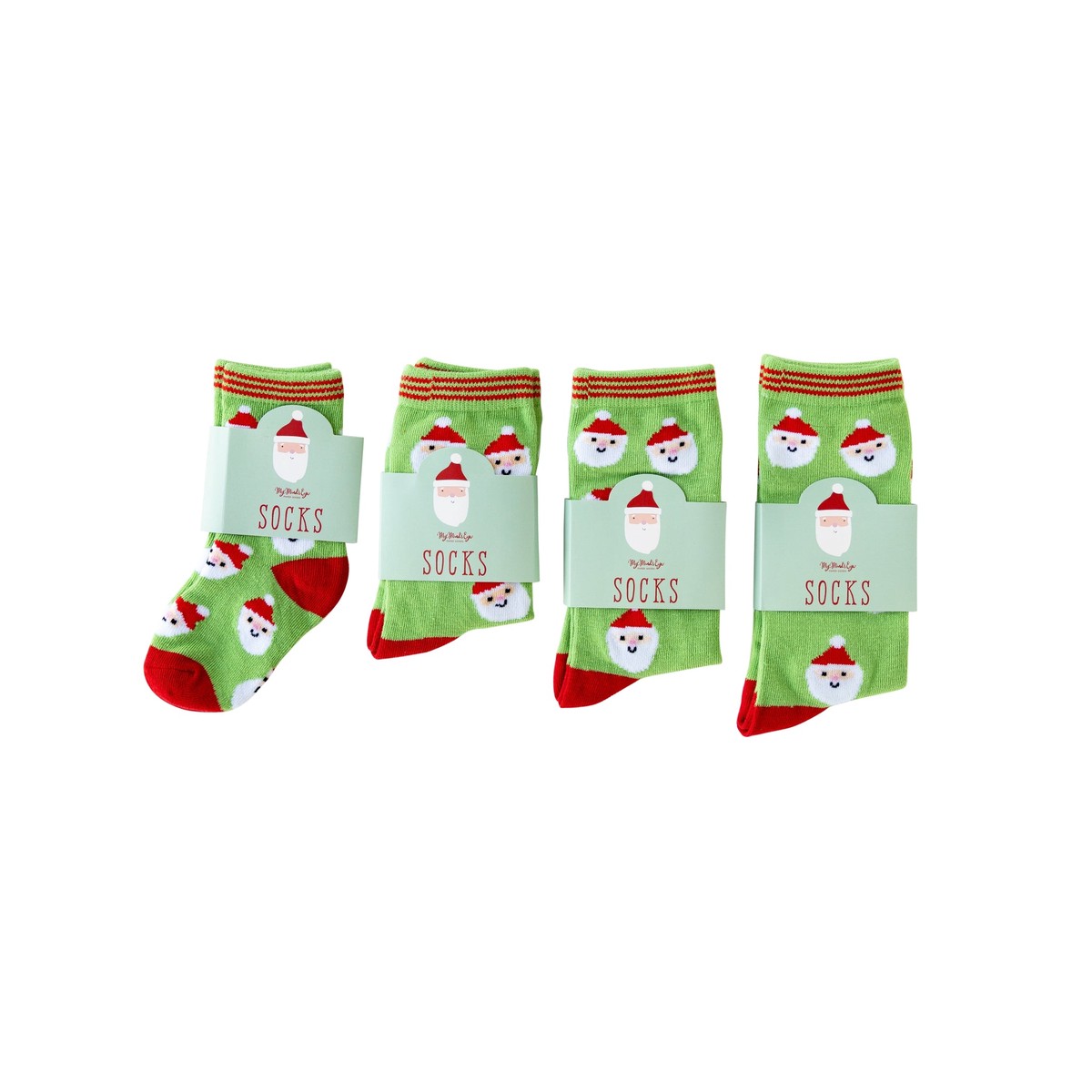 Whimsy Santa Scatter Santa Socks - Child Small