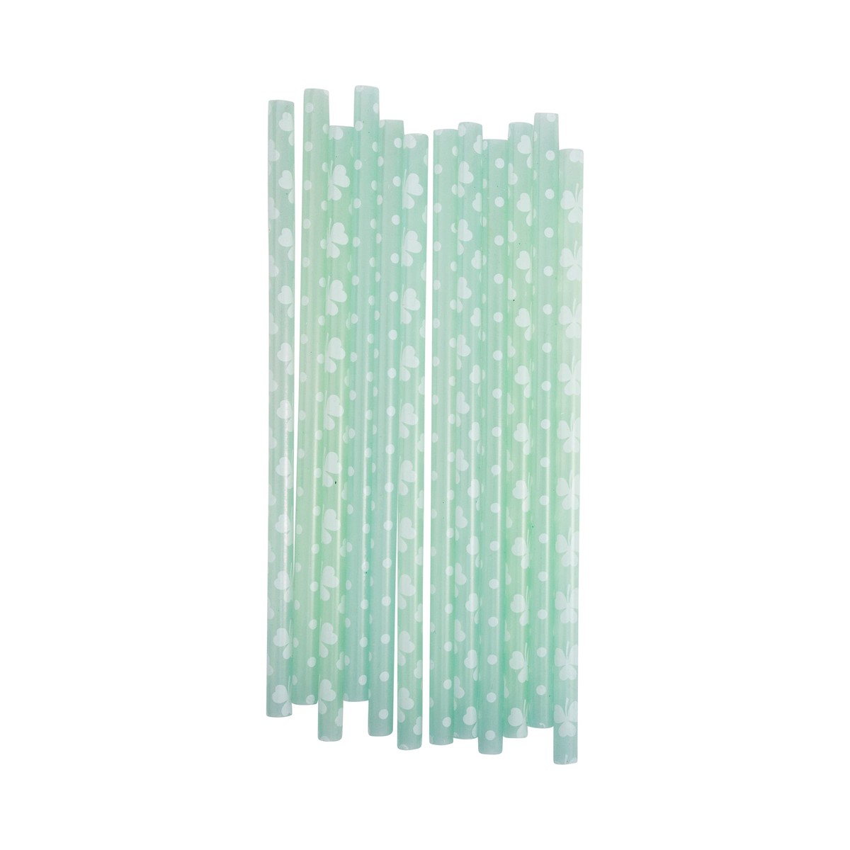 Mint Green Shamrock Color Changing Straws