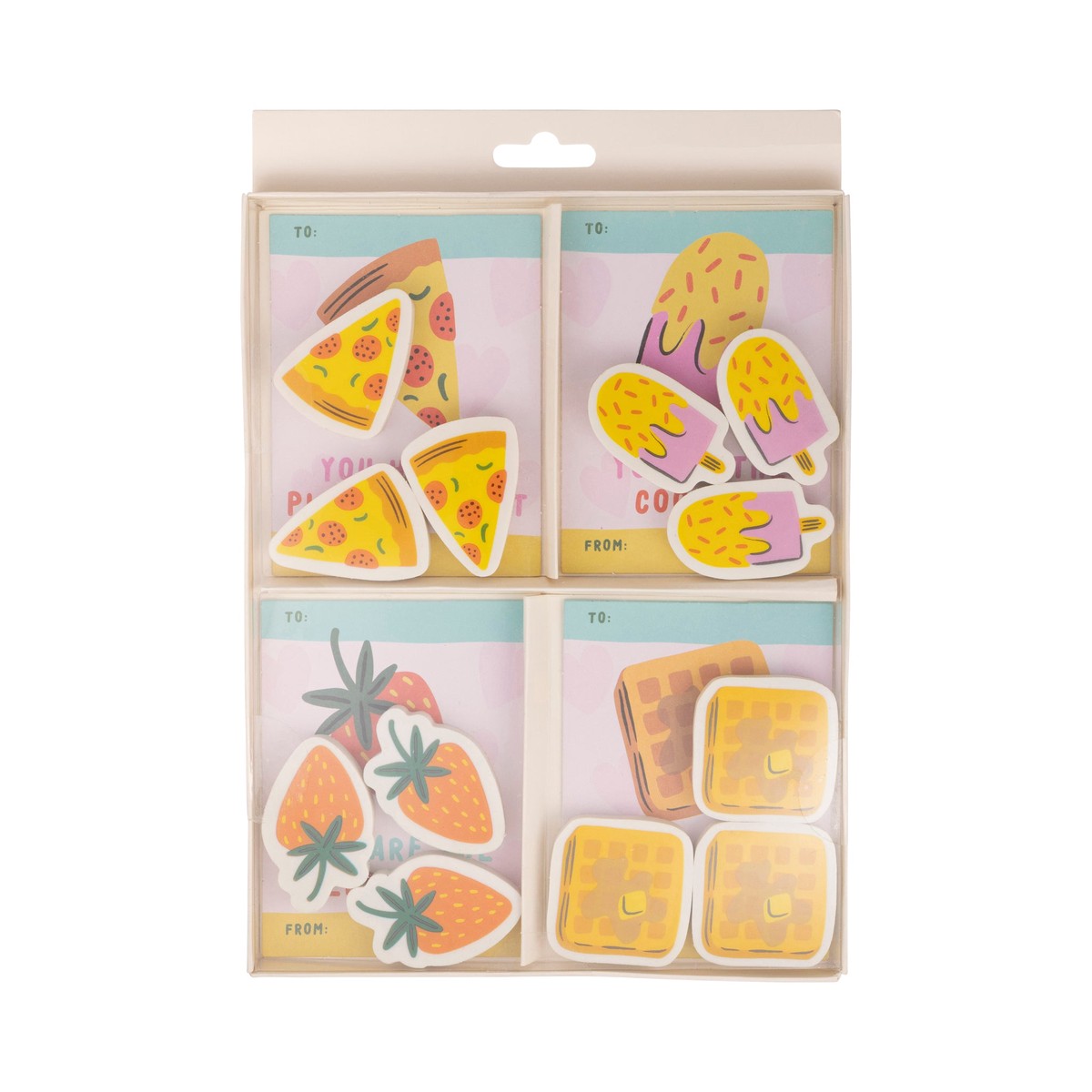 Pizza + Treats Valentines Cards