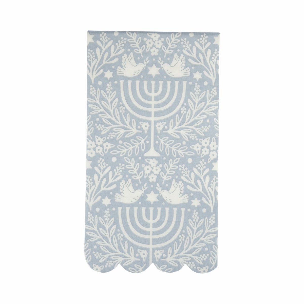 Floral Menorah Dinner Napkin