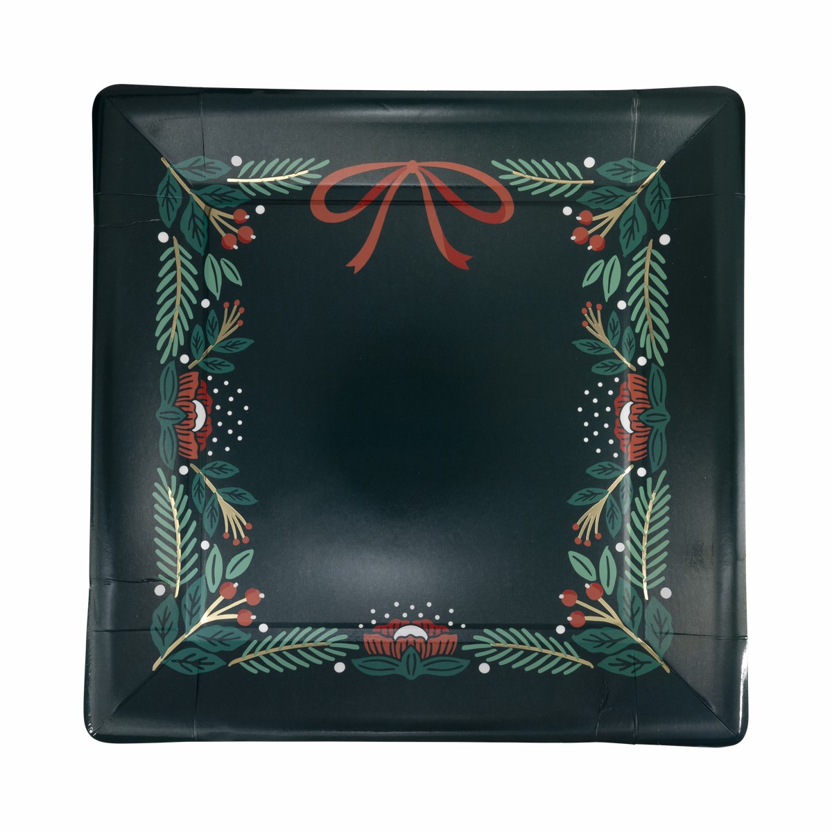 Pine Border Paper Plate