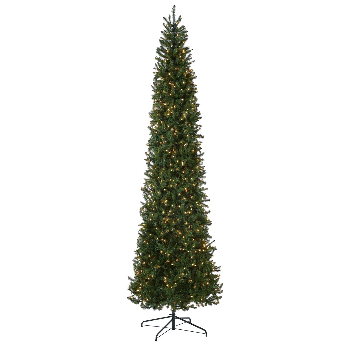 10 ft. Pre-Lit Kingswood Fir Pencil Slim Tree with Clear Lights, Plug-In