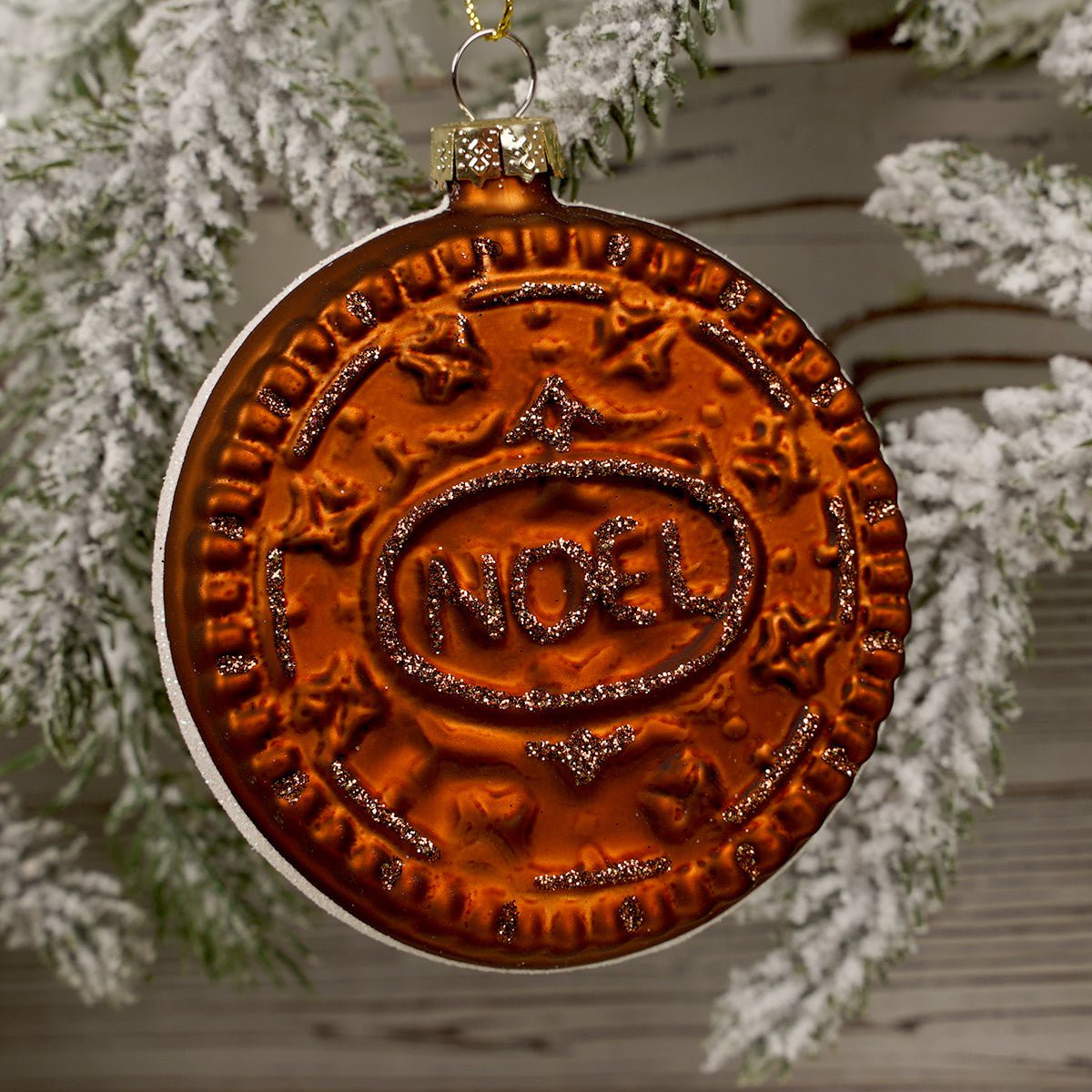 Glass Noel Cookie Christmas Ornament
