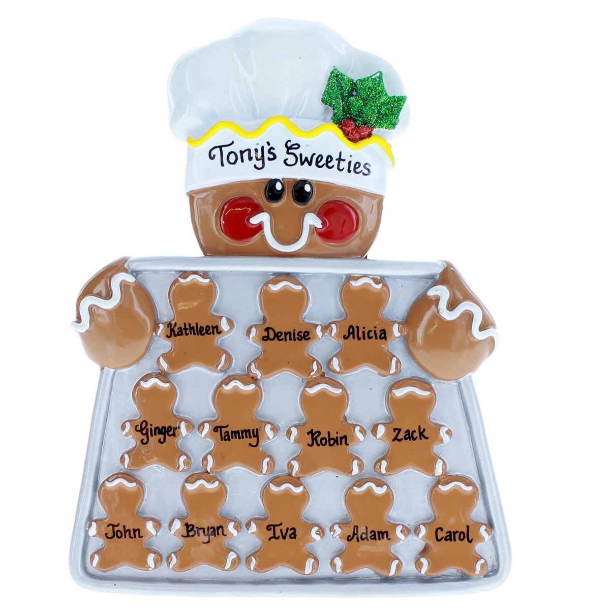 Gingerbread Baker Family of 13 Ornament