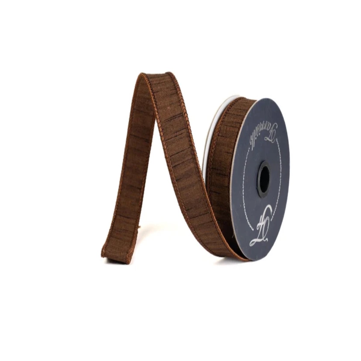 1" Shimmering Silk Pecan Brown Ribbon