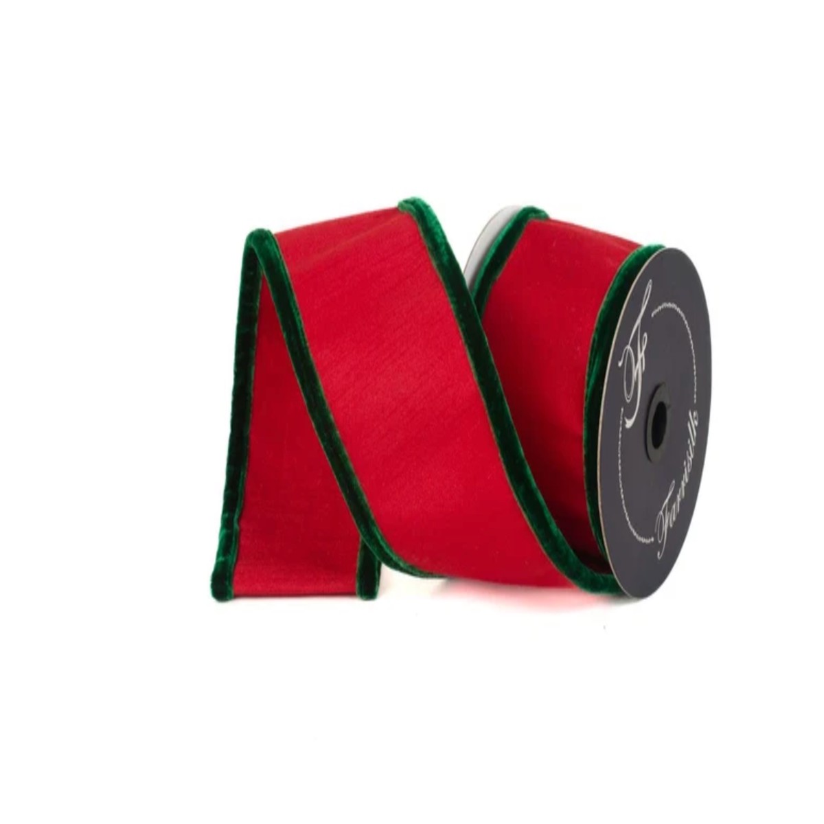 4" Plush Puff Emerald And Red Ribbon