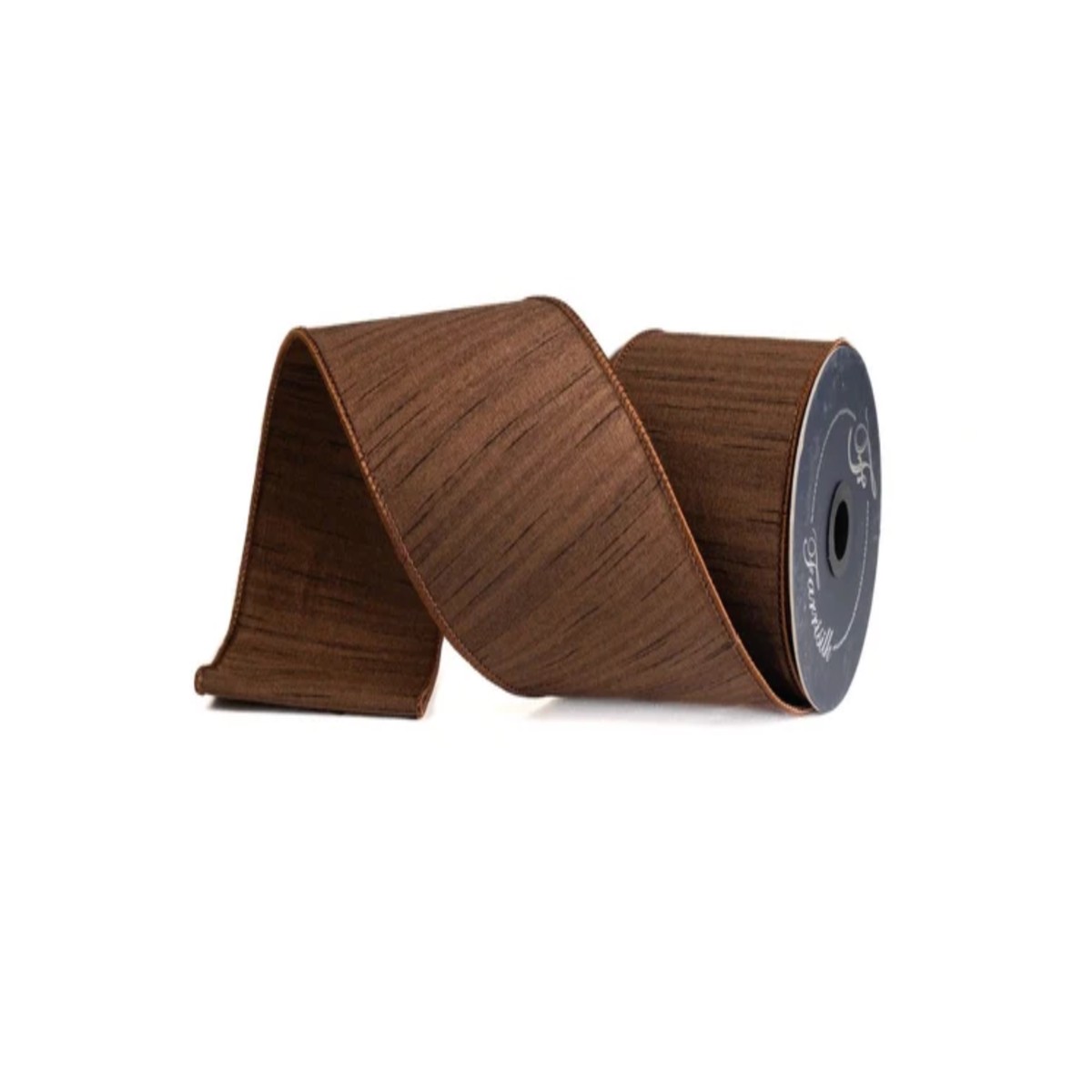 4" Shimmering Silk Pecan Brown Ribbon