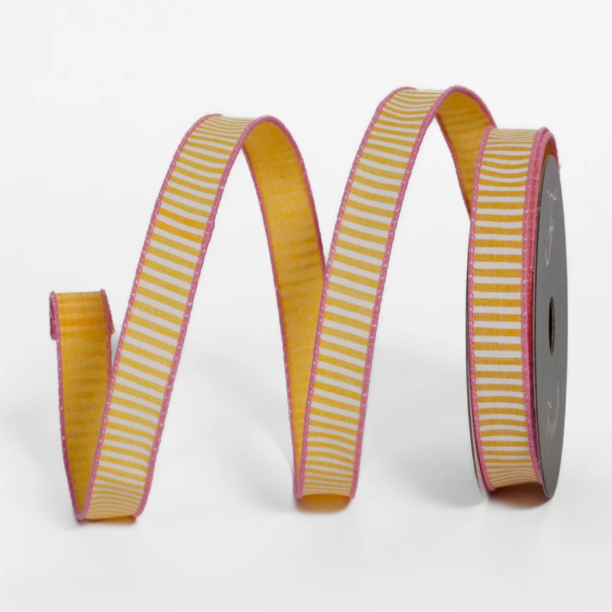 1" Coastal Stripes Ribbon - Yellow