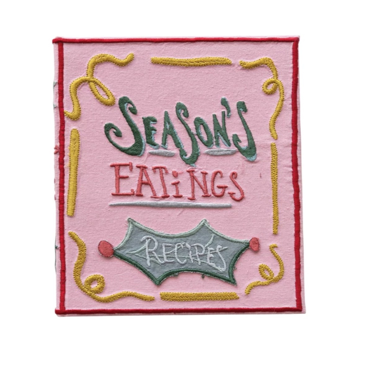 "Seasons Eatings" Embroidered Recipe Book