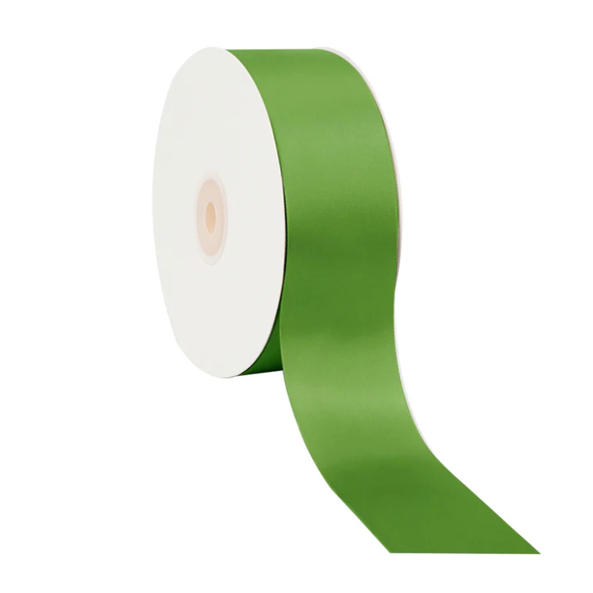 1 1/2" Single Face Satin Ribbon, 50 Yard Roll - kiwi