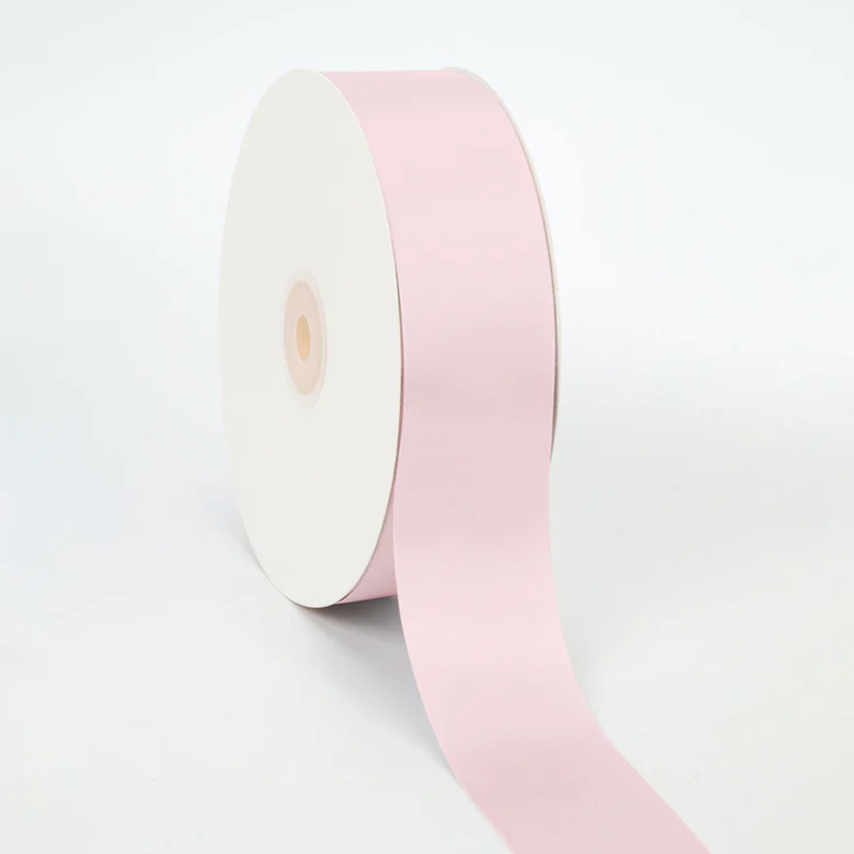 1 1/2" Single Face Satin Ribbon, 50 Yard Roll - Light Pink