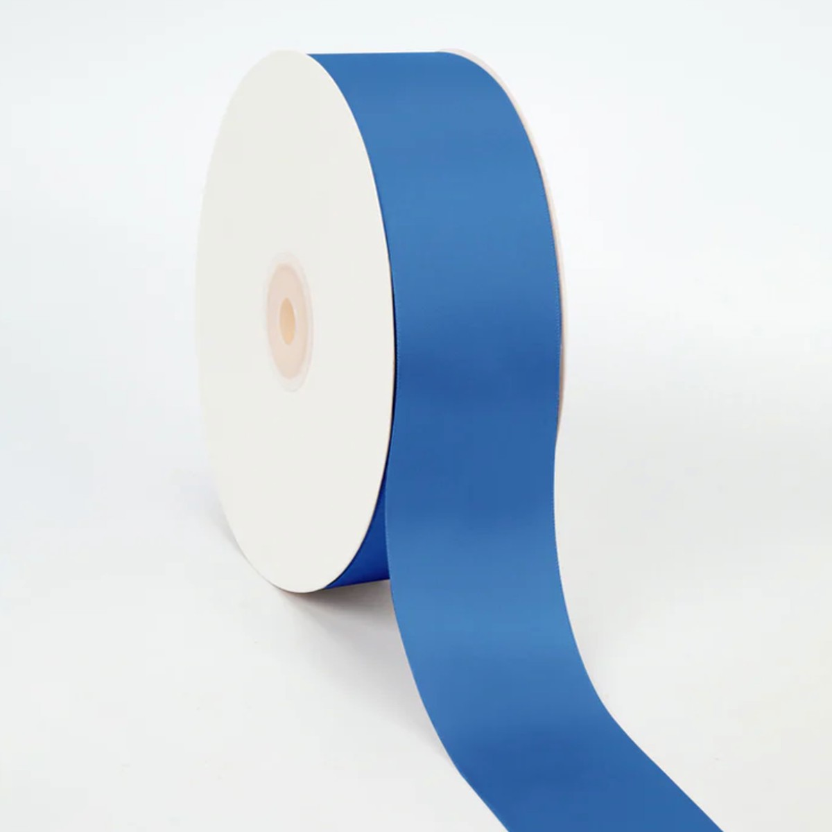 1 1/2" Single Face Satin Ribbon, 50 Yard Roll - royal blue