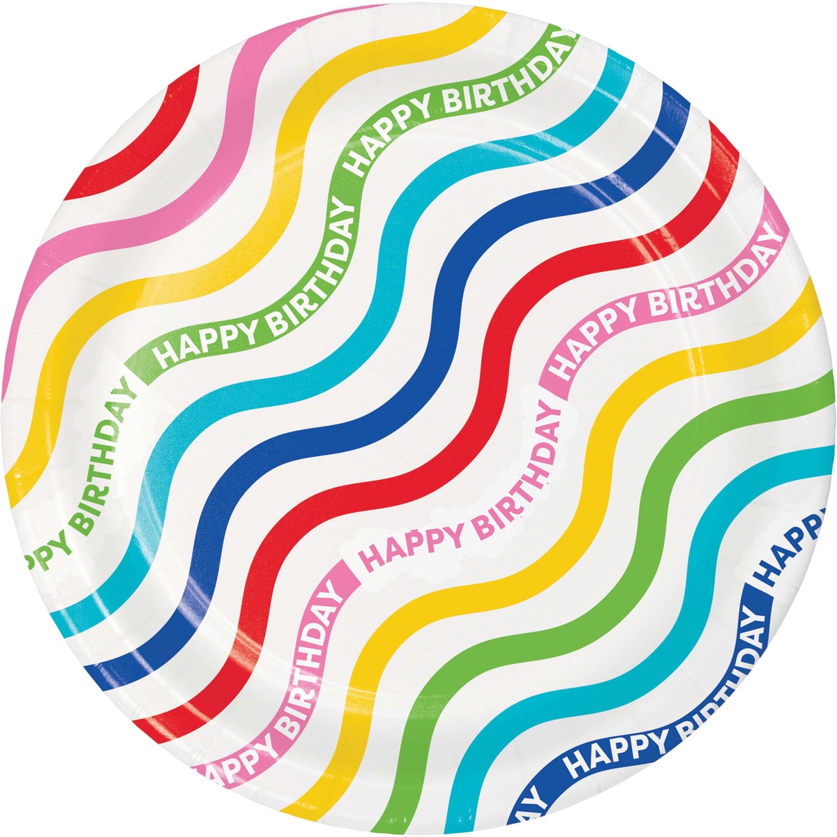 Color Waves Luncheon Plates 7" (8/Pkg)