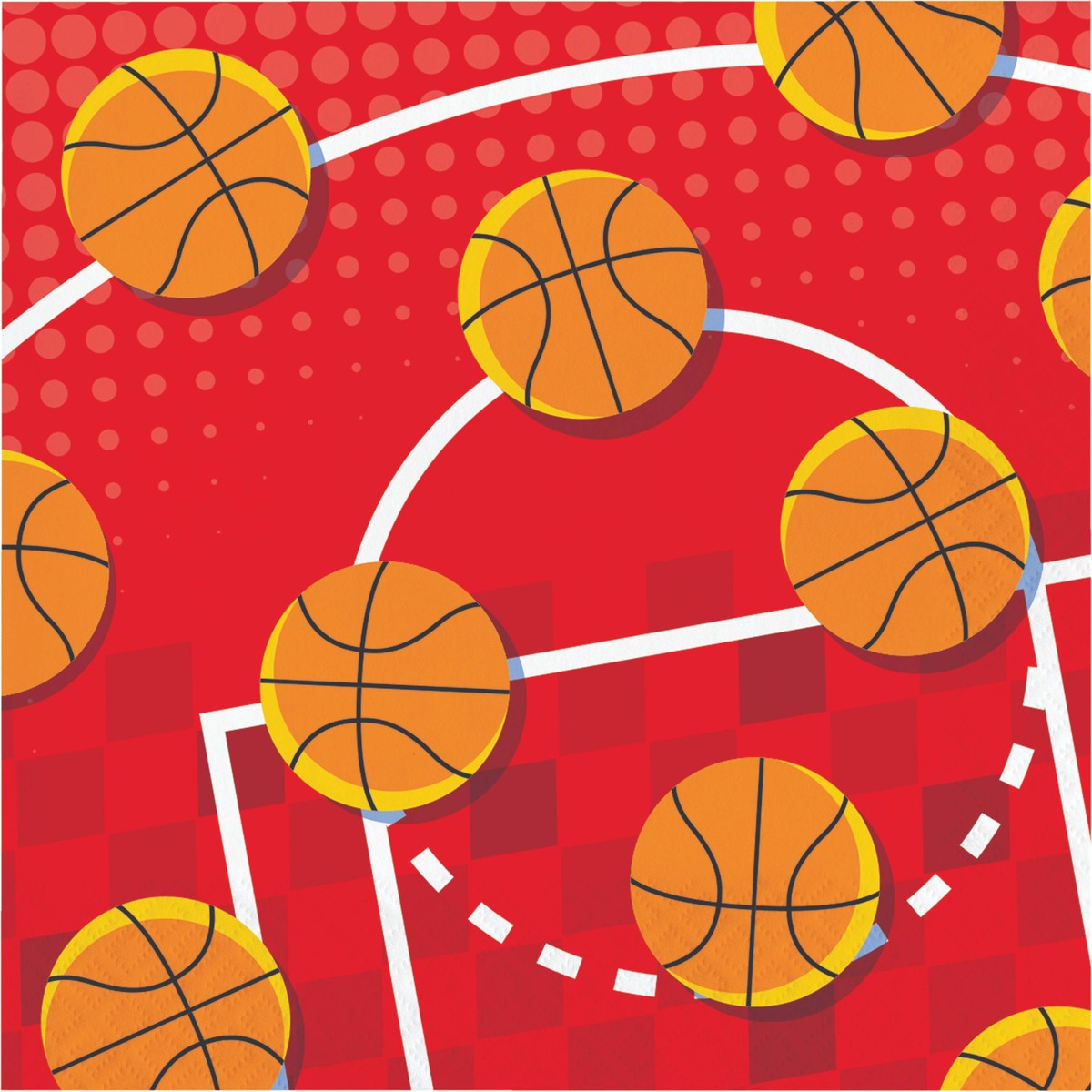 Sports Spirit Basketball Luncheon Napkins (16/Pkg)