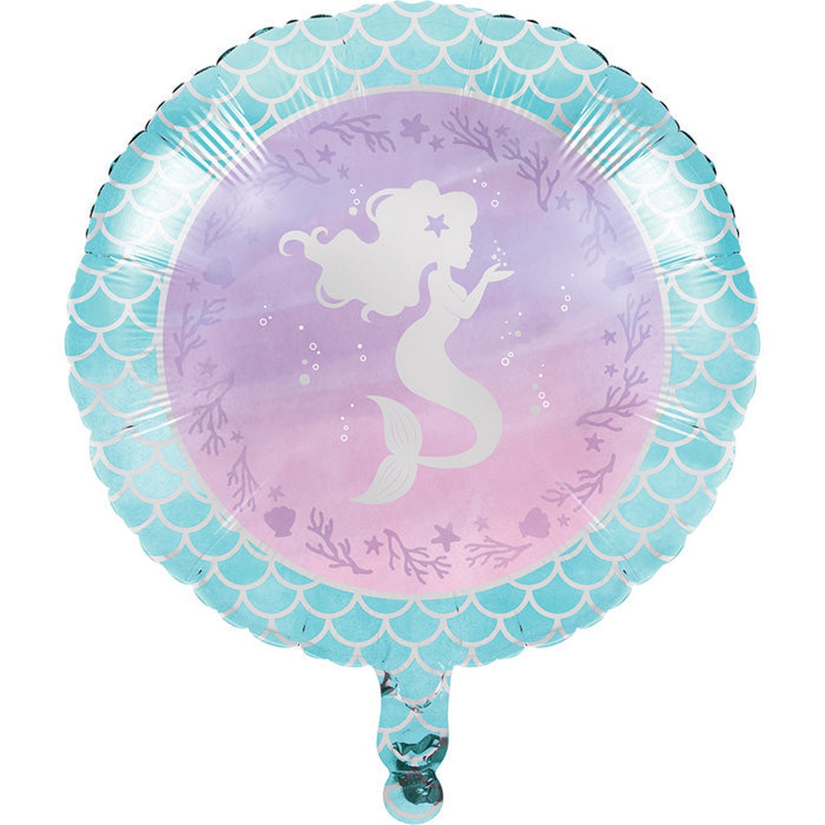 10/Case Bulk Iridescent Mermaid Party Mylar Balloons