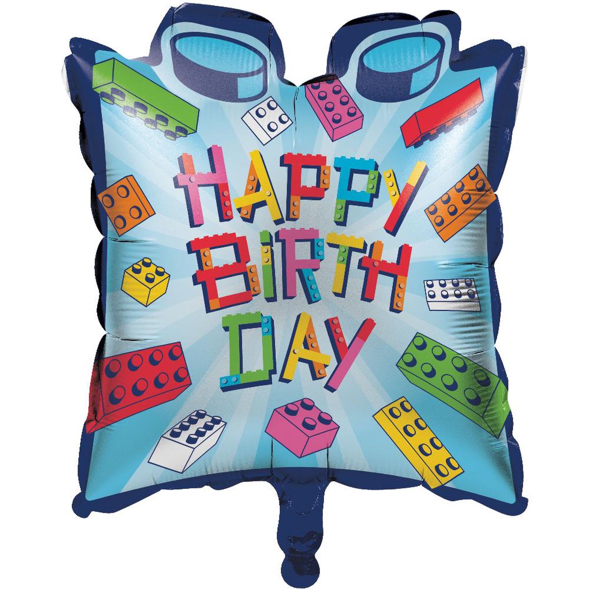 10/Case Bulk Block Bash "Happy Birthday" Toy Blocks Balloons
