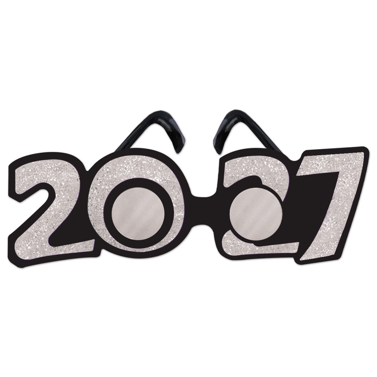 12 Pack Bulk 2027 Silver Glitter Eyeglasses New Year & Graduation Party Favors