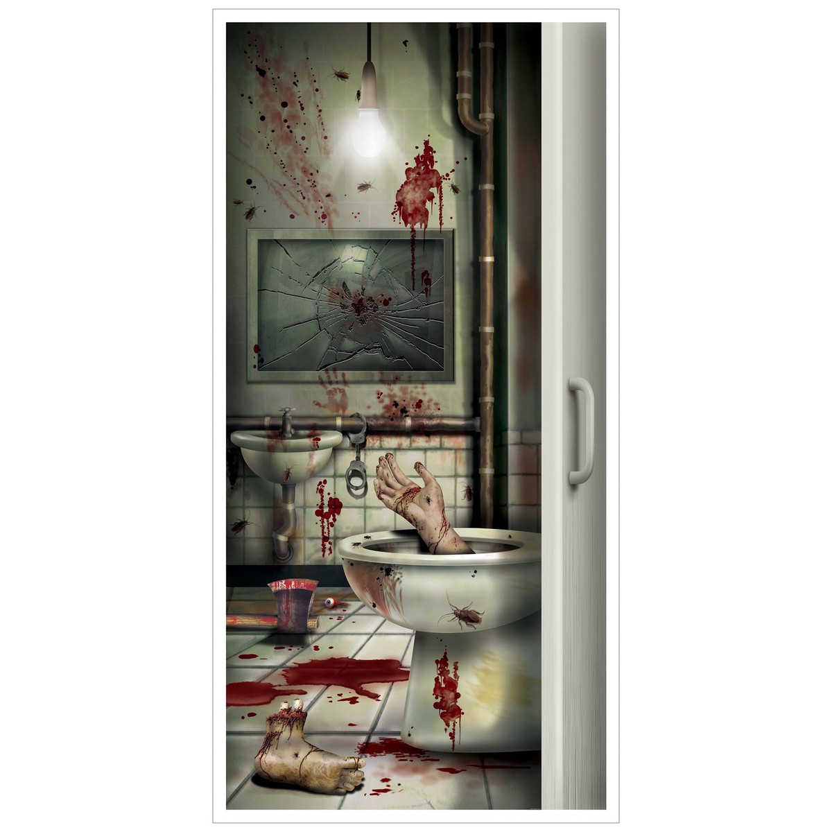 12 Pack Bulk Creepy Crapper All-Weather Halloween Door Cover