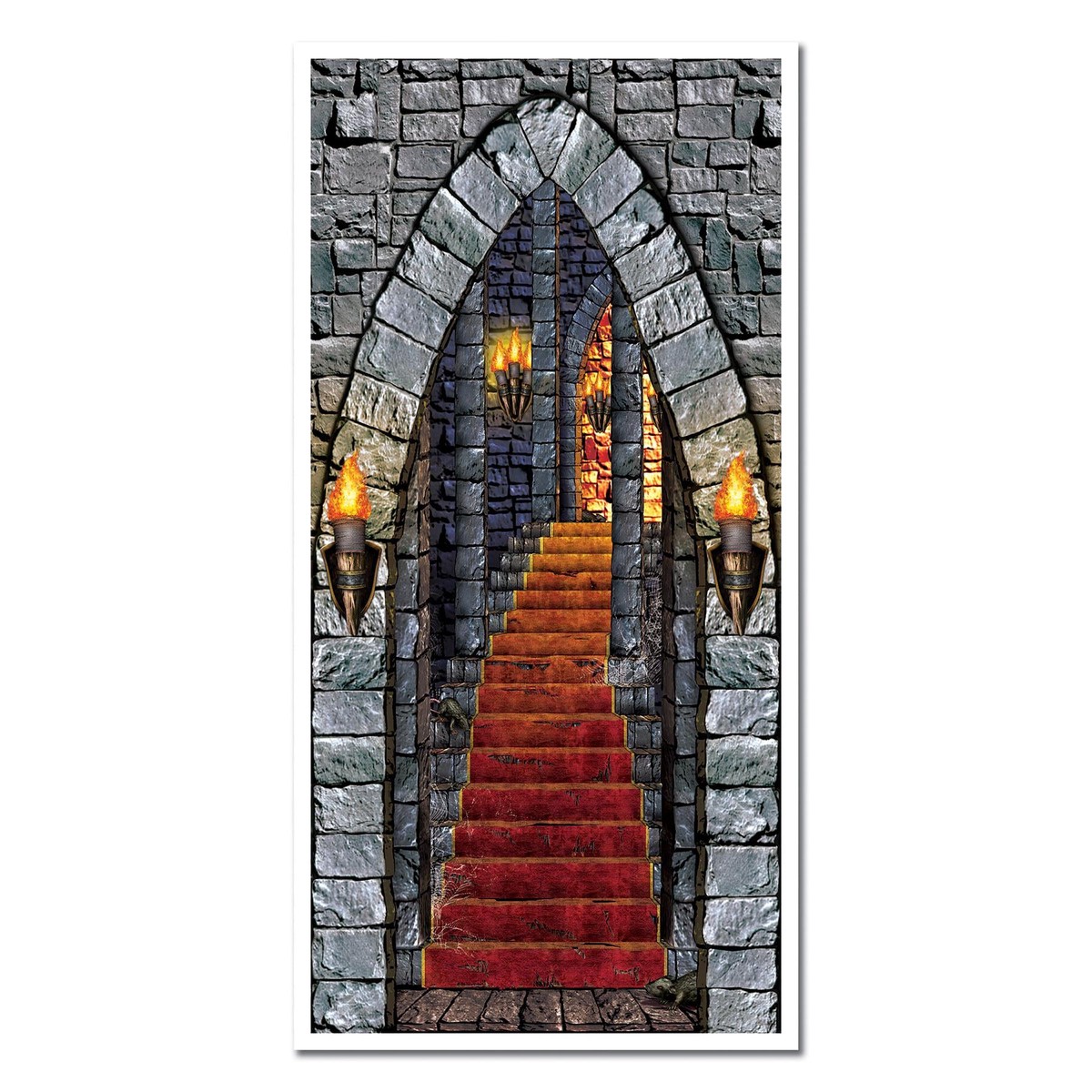 12 Pack Bulk Halloween Castle Entrance Door Cover