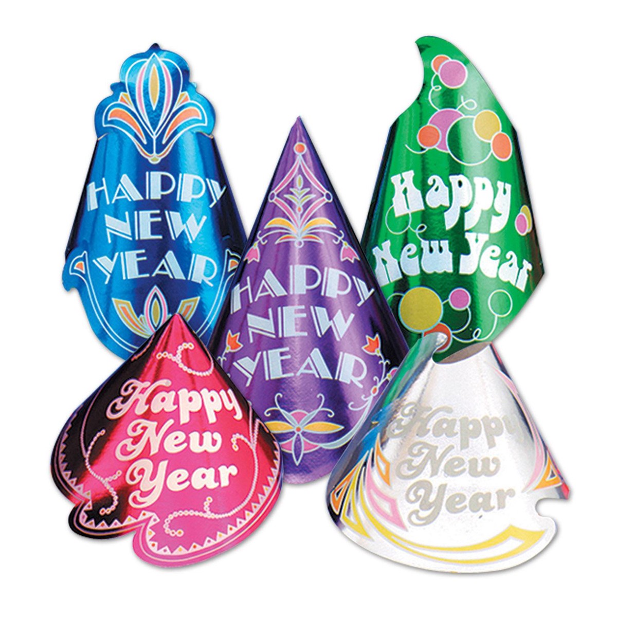 50 Pack Bulk Champagne Hat New Year's Eve Party Kit