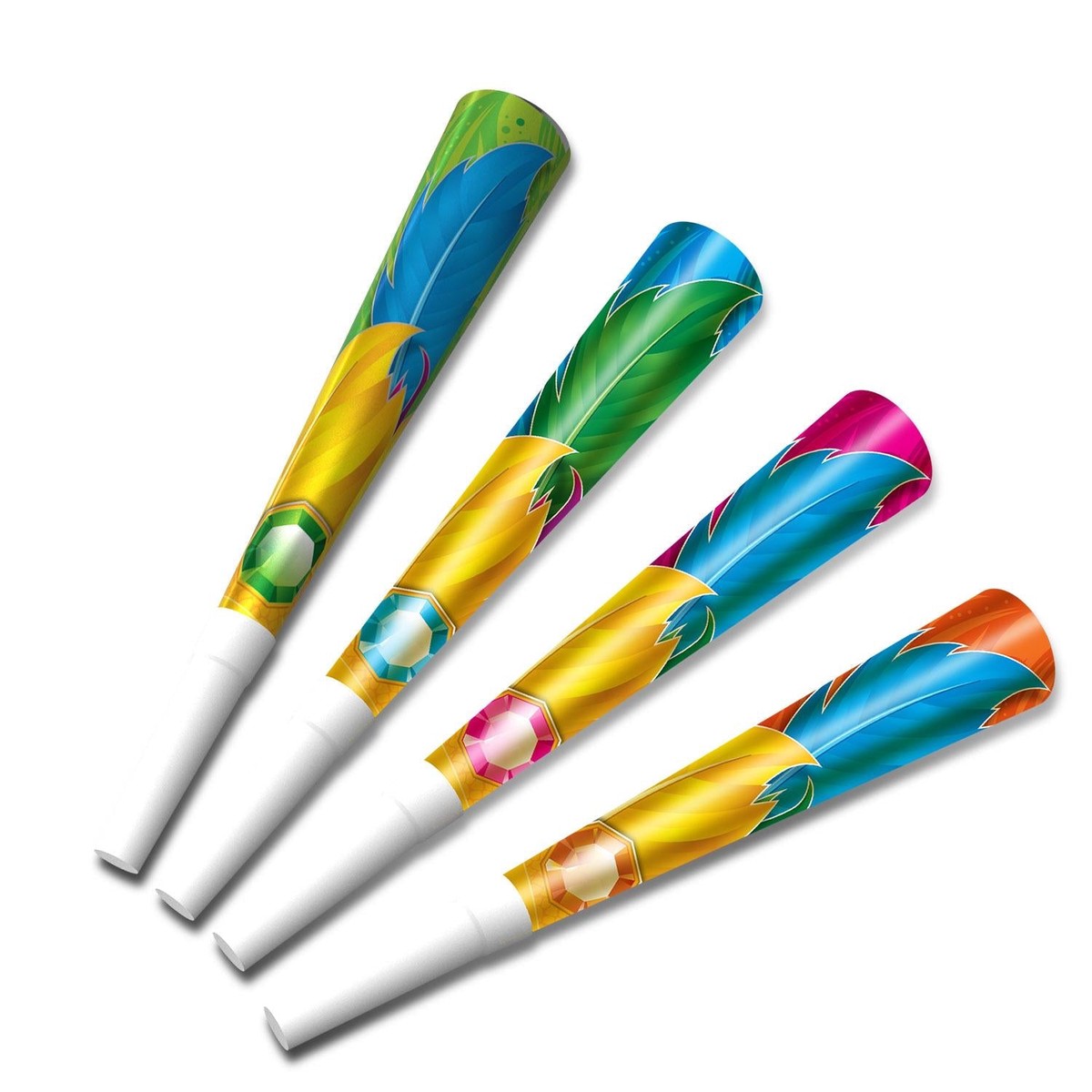 100 Pack Bulk New Year's Eve Rio Horns