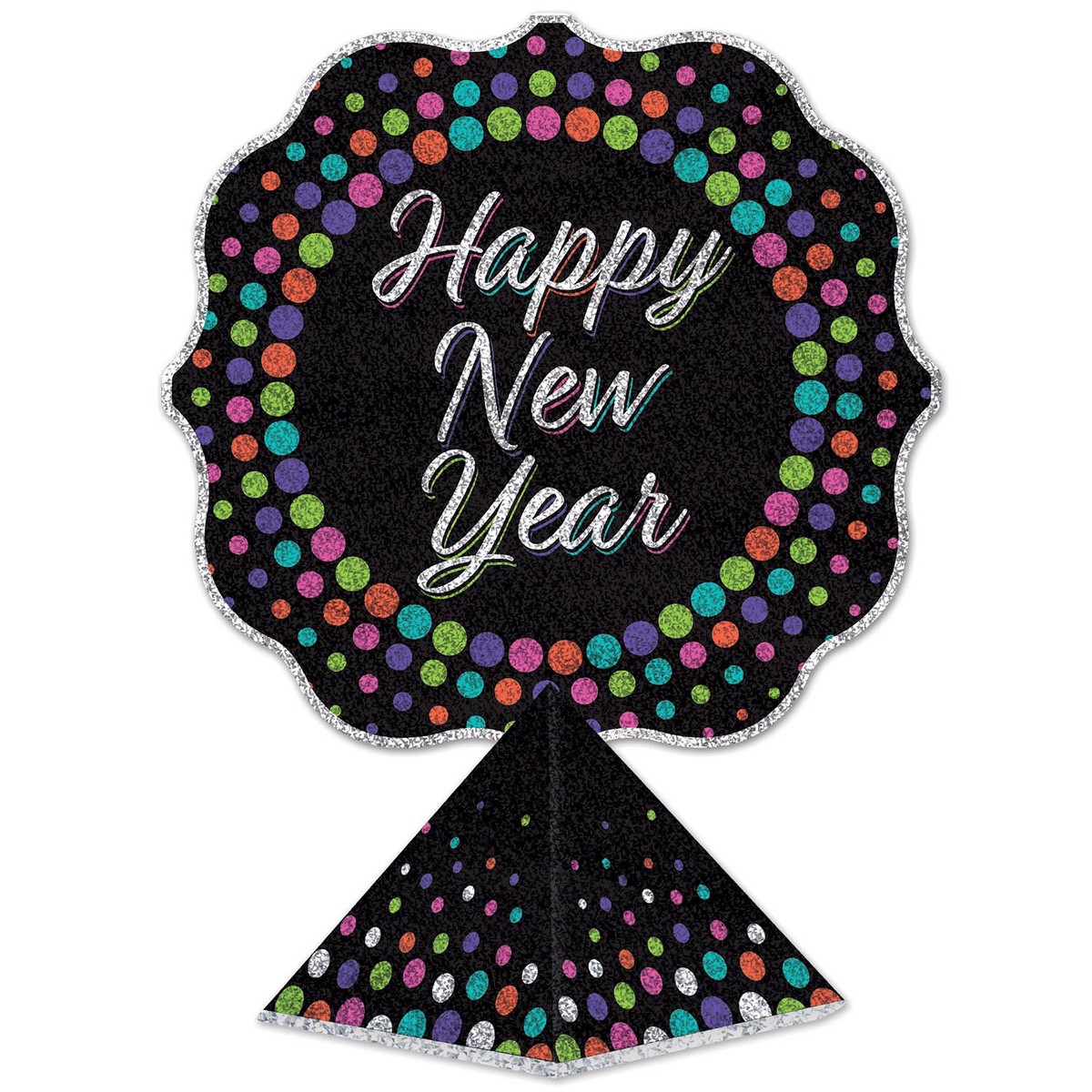 12 Pack Bulk 3-D Happy New Year Centerpiece