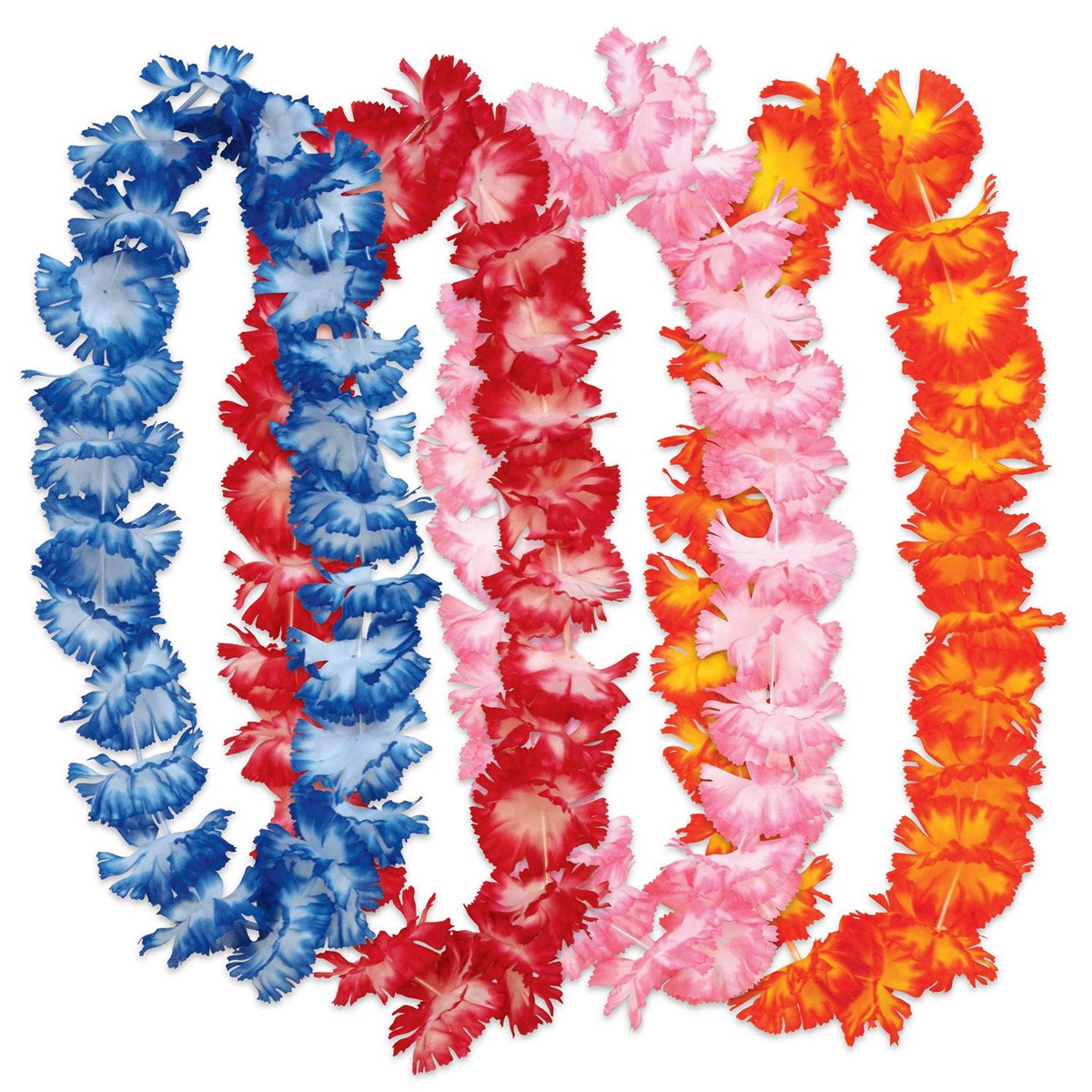 6 Pack Bulk Luau Party Hawaiian Floral Leis